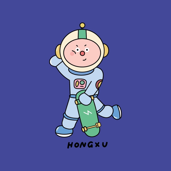 滑板小孩
