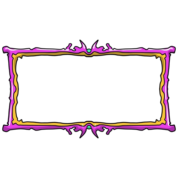 紫色游戏花边边框