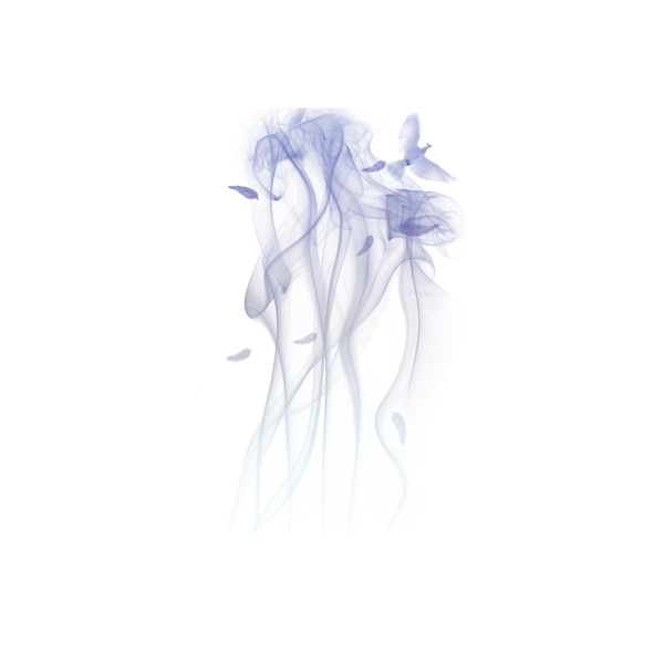 蓝紫色渐变海洋生物水母烟雾缥缈素材背景