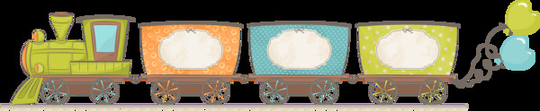 童趣卡通小火车元素设计