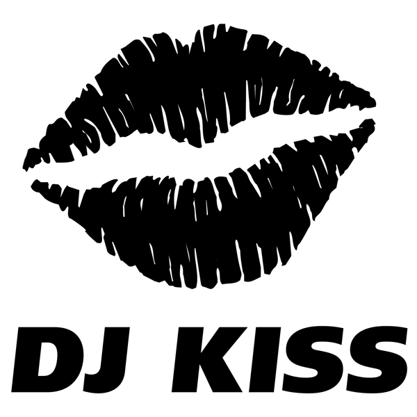 DJKISS性感唇印logo设计