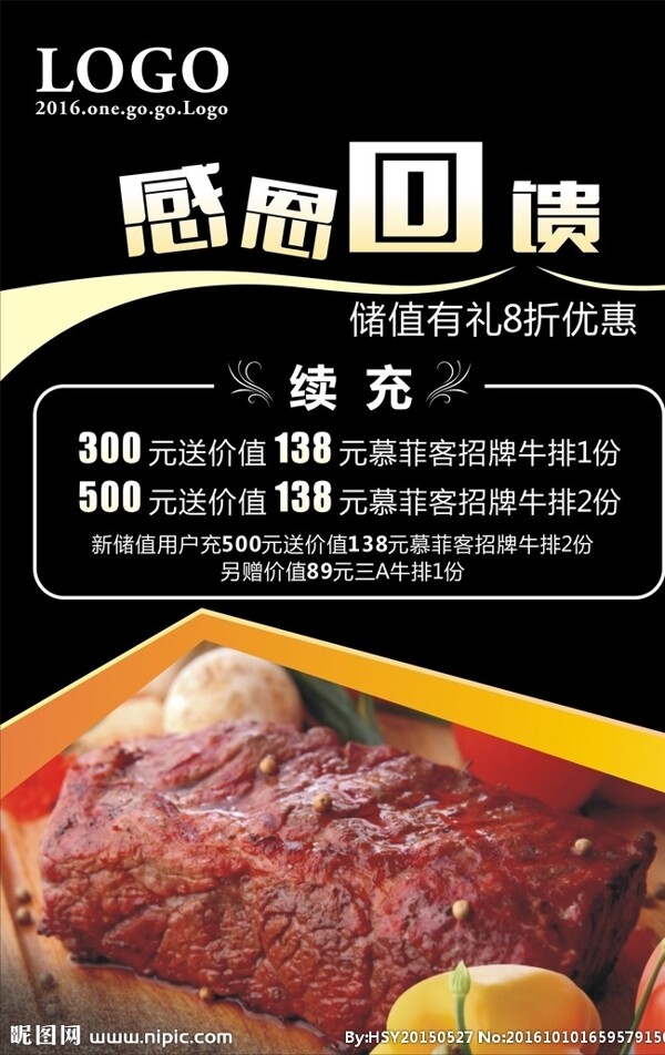 牛排海報