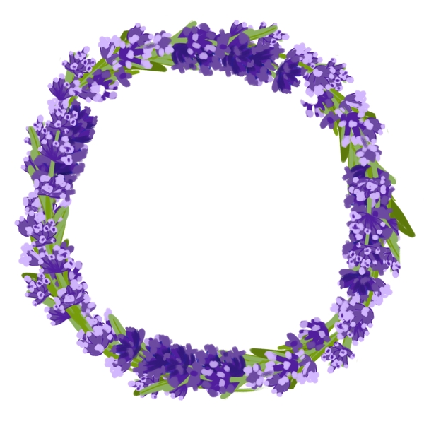 紫色头饰花环插图