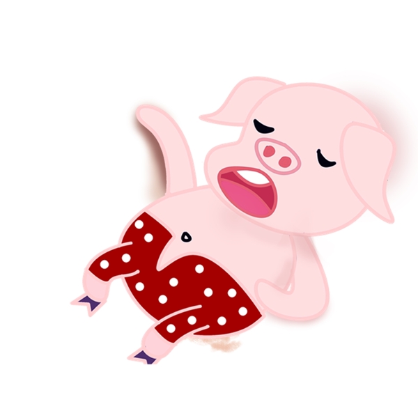 睡着了打呼噜的粉色小猪