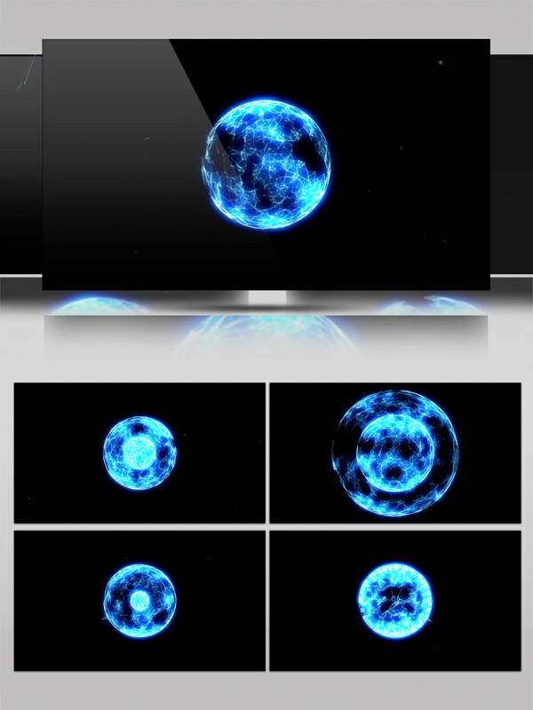 蓝色常见发光球体视频素材