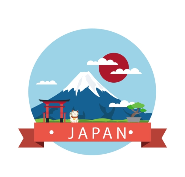 日本旅游元素