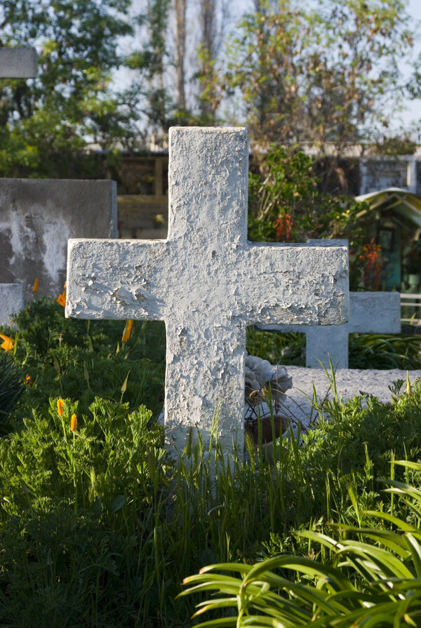 墓地十字架图片