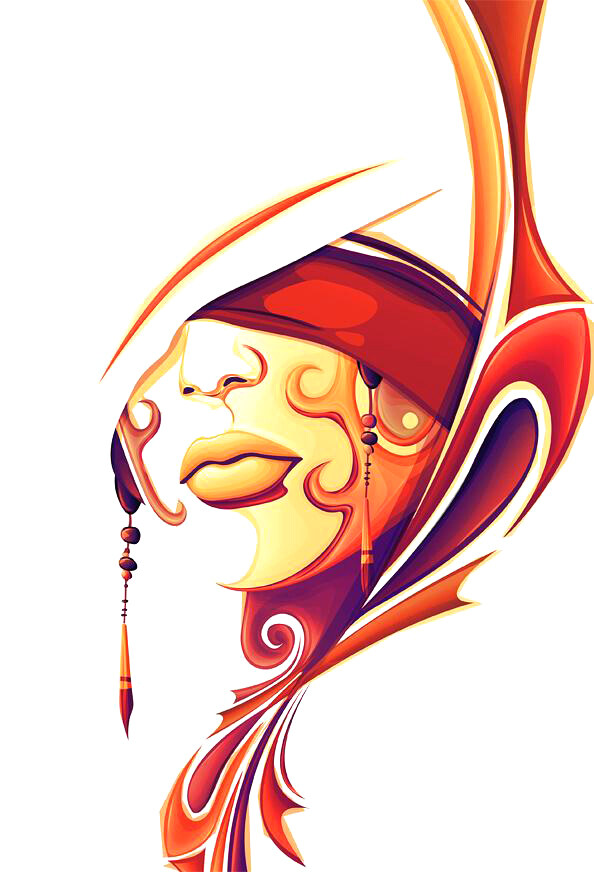 位圖插畫時尚插畫人物插畫藝術效果免費素材
