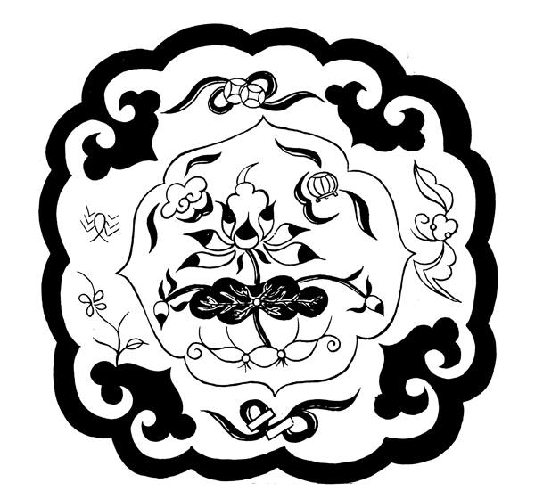 祥紋荷花圖騰