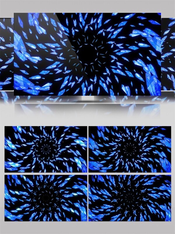 蓝光水晶旋涡视频素材