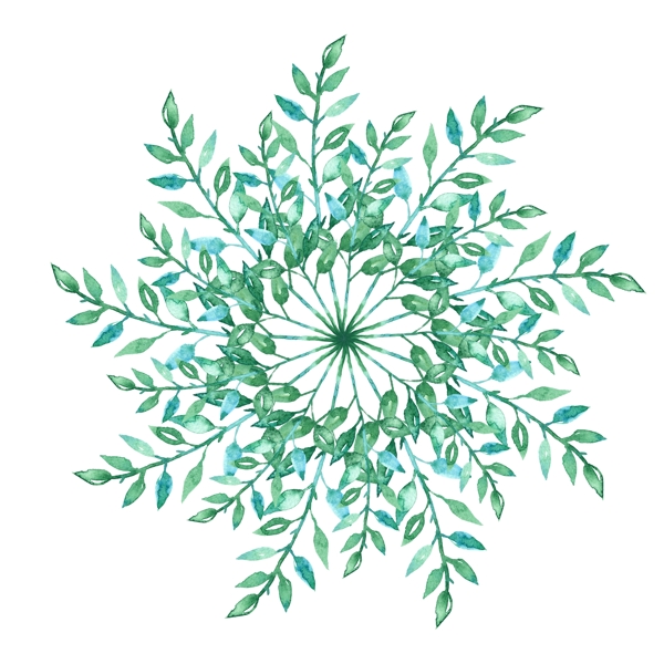 簡(jiǎn)約清新水彩花裝飾素材