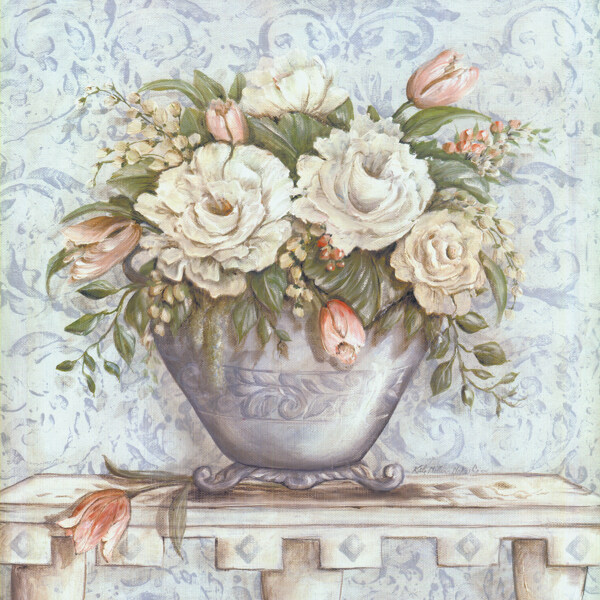 歐式花束油畫