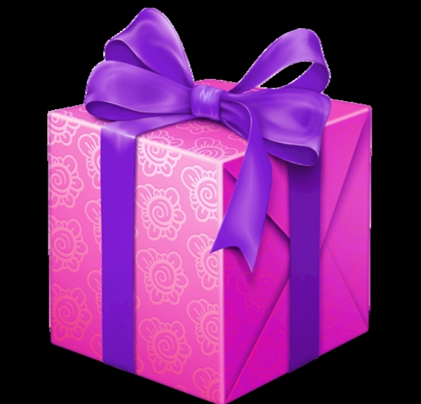 紫粉色礼盒图片