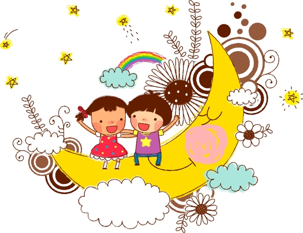 卡通兒童插畫圖片