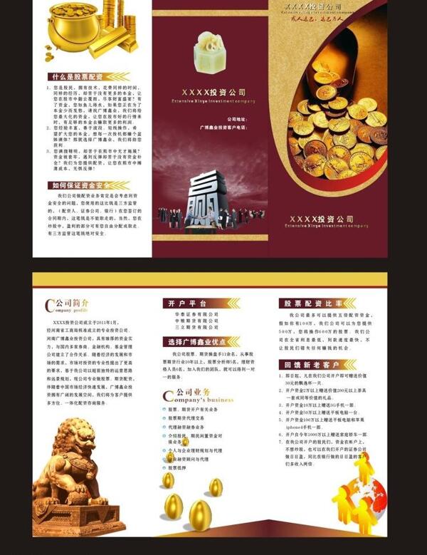 投資公司三折頁(yè)圖片