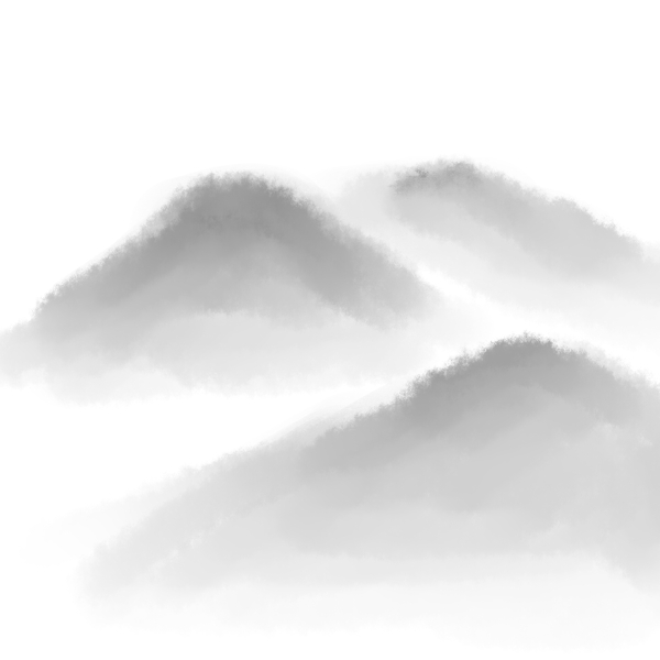 原創(chuàng)手繪水墨風(fēng)景可商用元素山