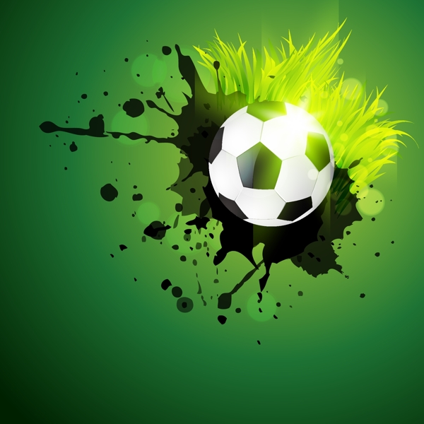 绿色涂鸦足球背景