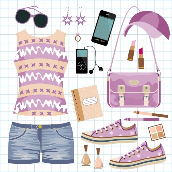 夏天紫色服装设计