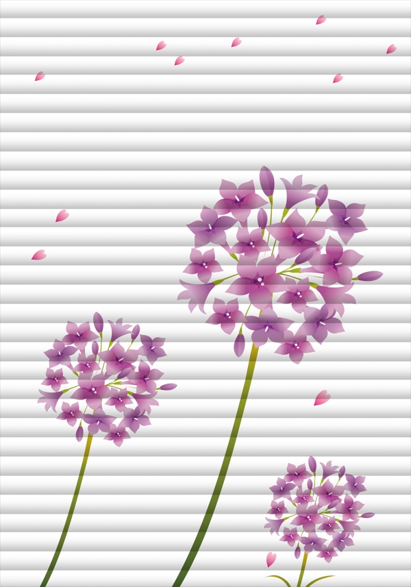 紫色花移门图片