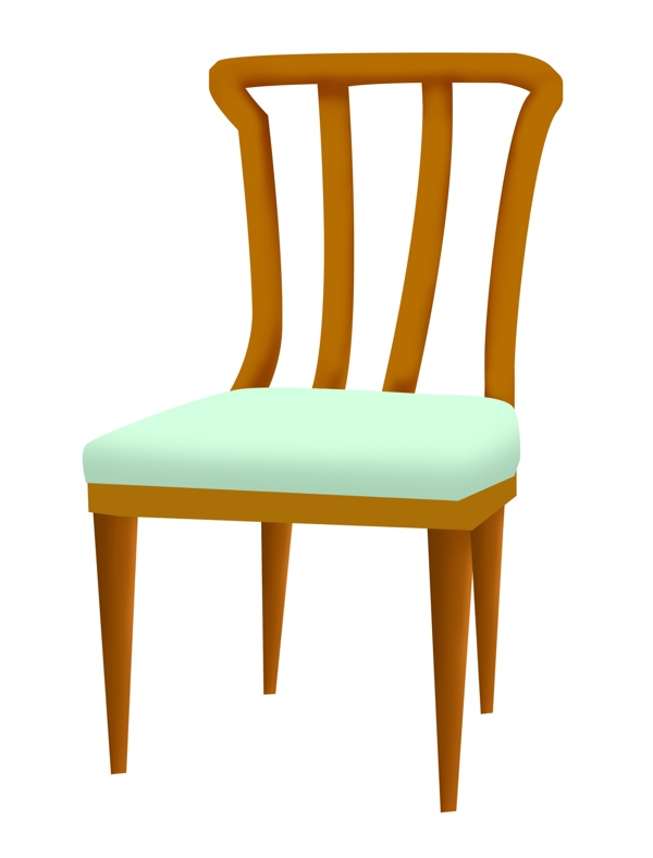 浅绿色的椅子插画