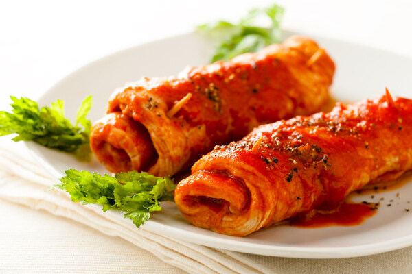 蔬菜卷美食图片