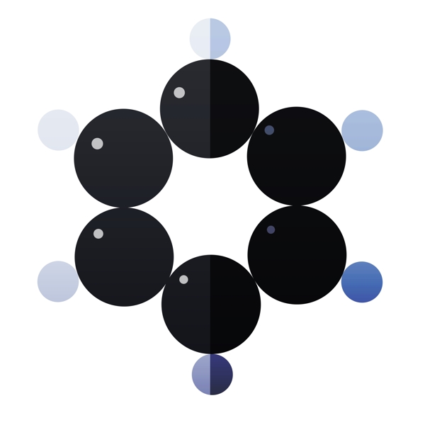 黑色的分子结构插画