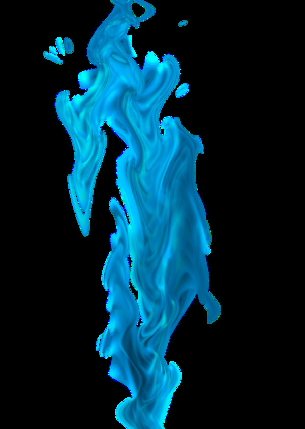 蓝色缥缈波纹png元素素材