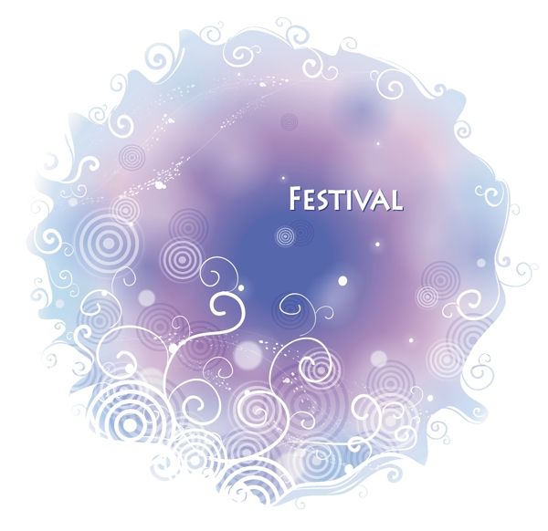 FESTIVAL節(jié)慶女性花紋矢量素材3
