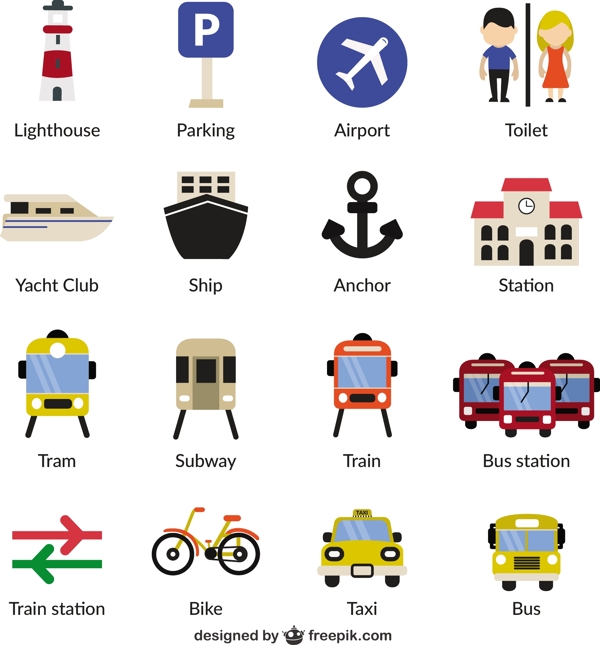 运输工具图标彩色图标素材icon