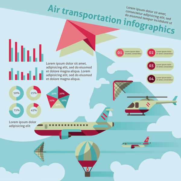 航空运输商务信息图
