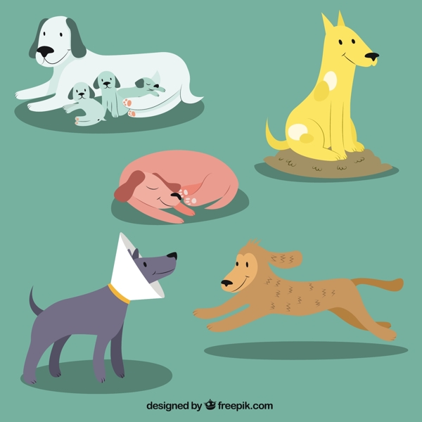 可愛的狗的插圖