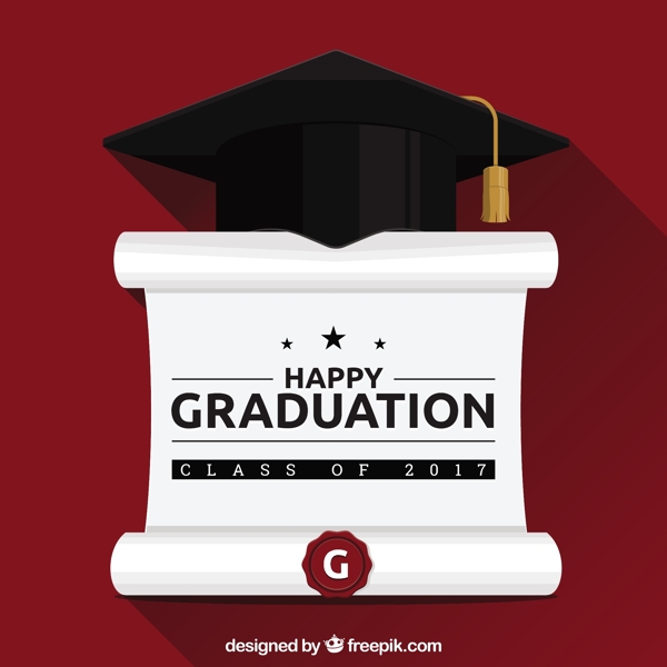 文凭毕业帽平面设计背景