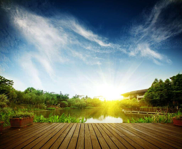 河邊景