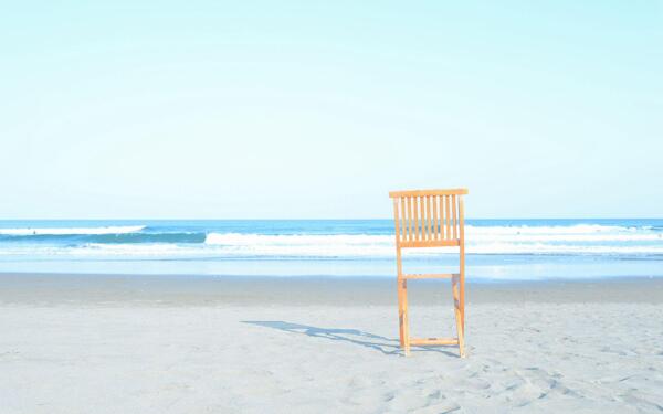 蓝色海洋海滩高架凳子淘宝banner背景