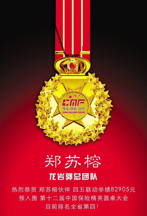 cmf獎(jiǎng)牌