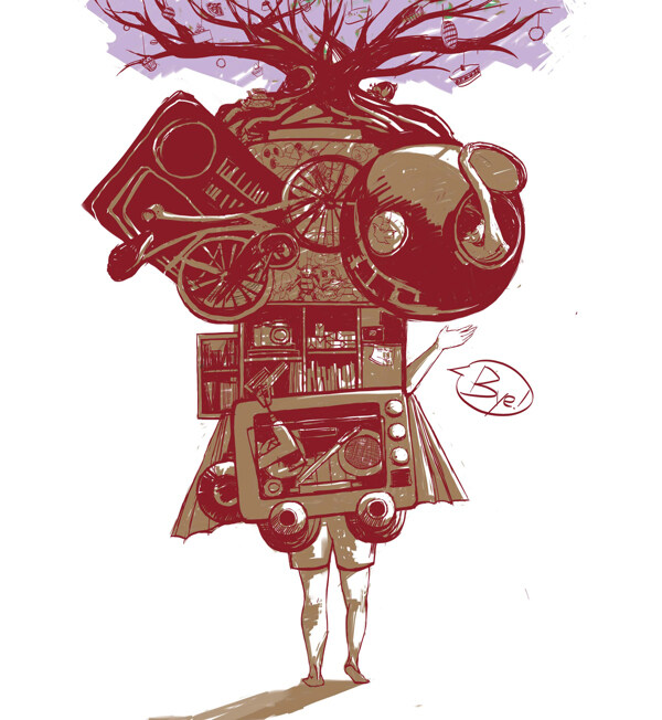 位圖插畫時尚插畫藝術效果手繪免費素材