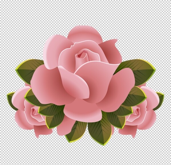 卡通玫瑰花