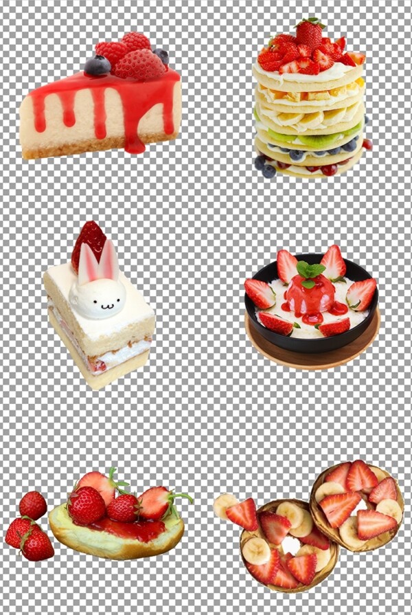 甜点草莓蛋糕图片
