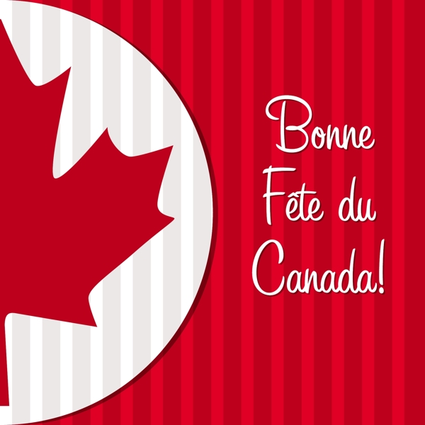 加拿大国庆日快乐枫叶卡的矢量格式