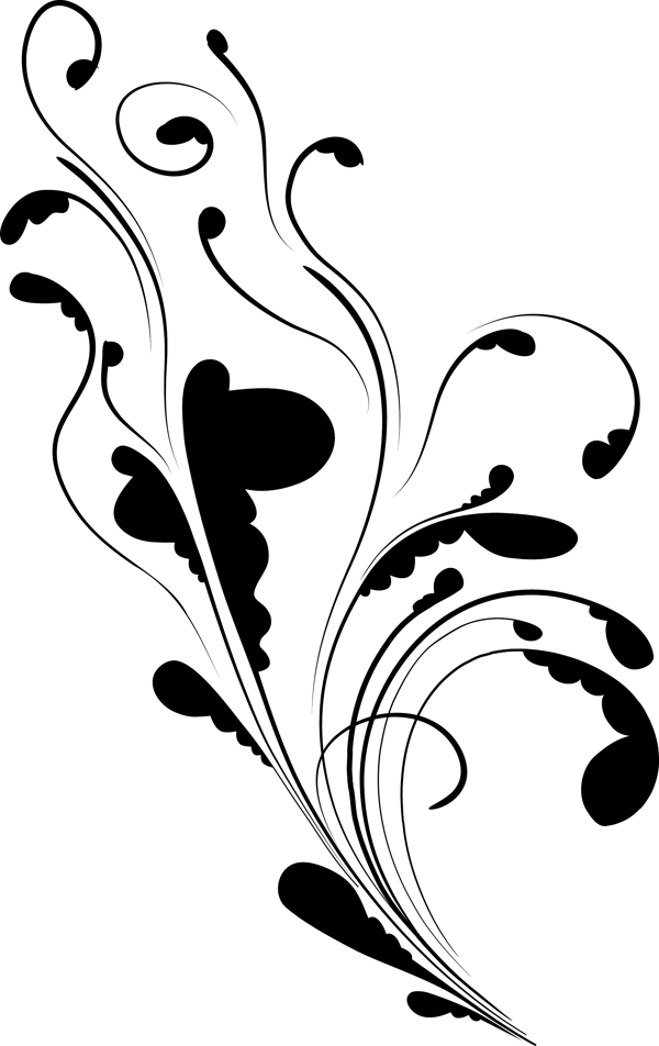 矢量花卉渦流