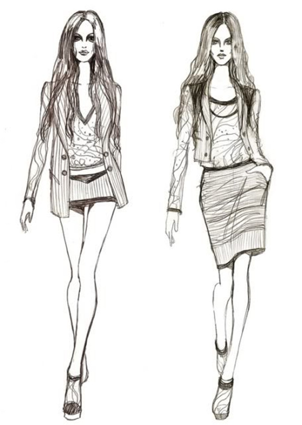 服裝設(shè)計手繪效果圖