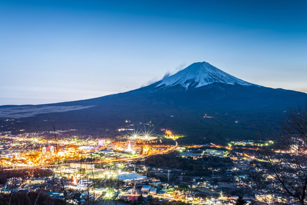 东京富士山夜景高清大图