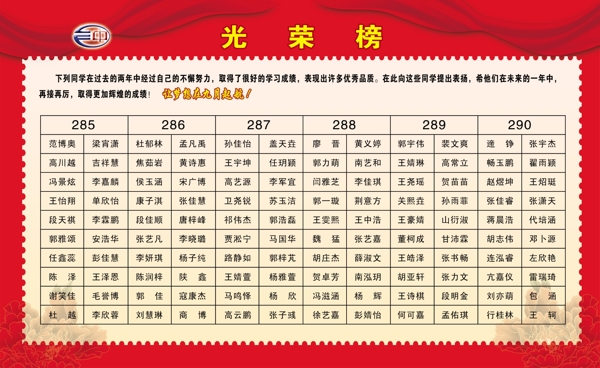 光榮榜