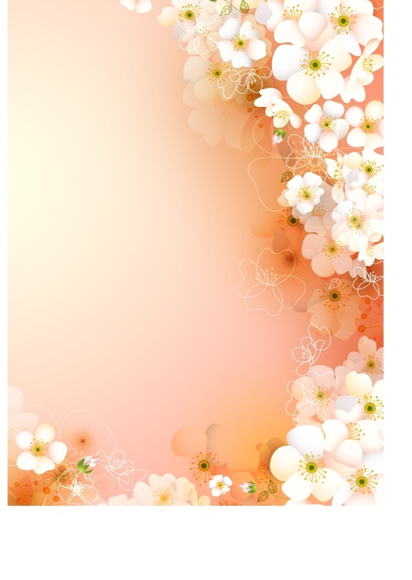 粉色花朵底纹背景