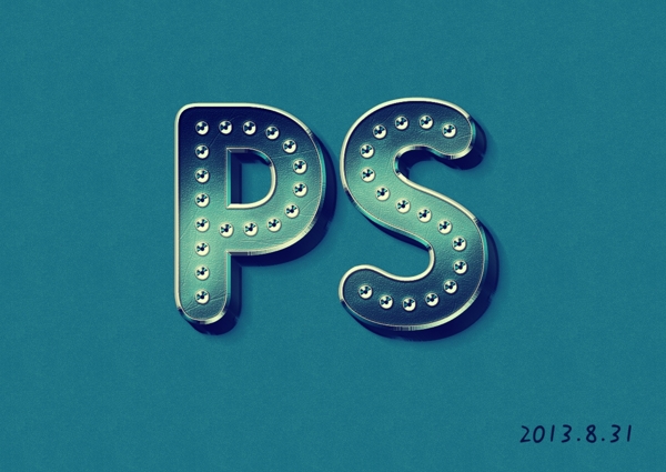 復(fù)古金屬字體PSD分層素材