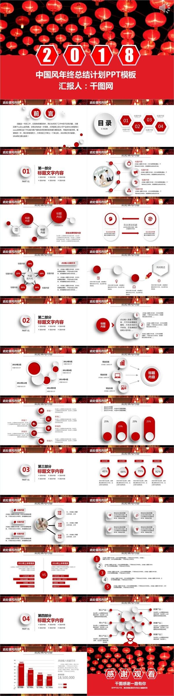 喜慶中國風(fēng)年終總結(jié)計劃PPT模板