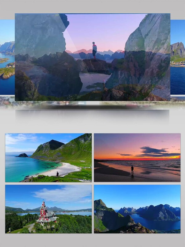 4K超美航拍挪威唯美景观视频素材