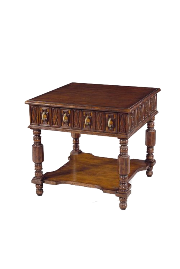 复古奢华木质方形桌子设计