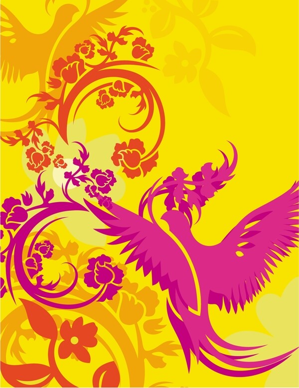 矢量鳥兒元素背景設(shè)計(jì)