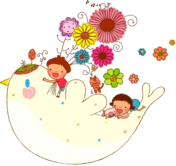 卡通兒童插畫圖片